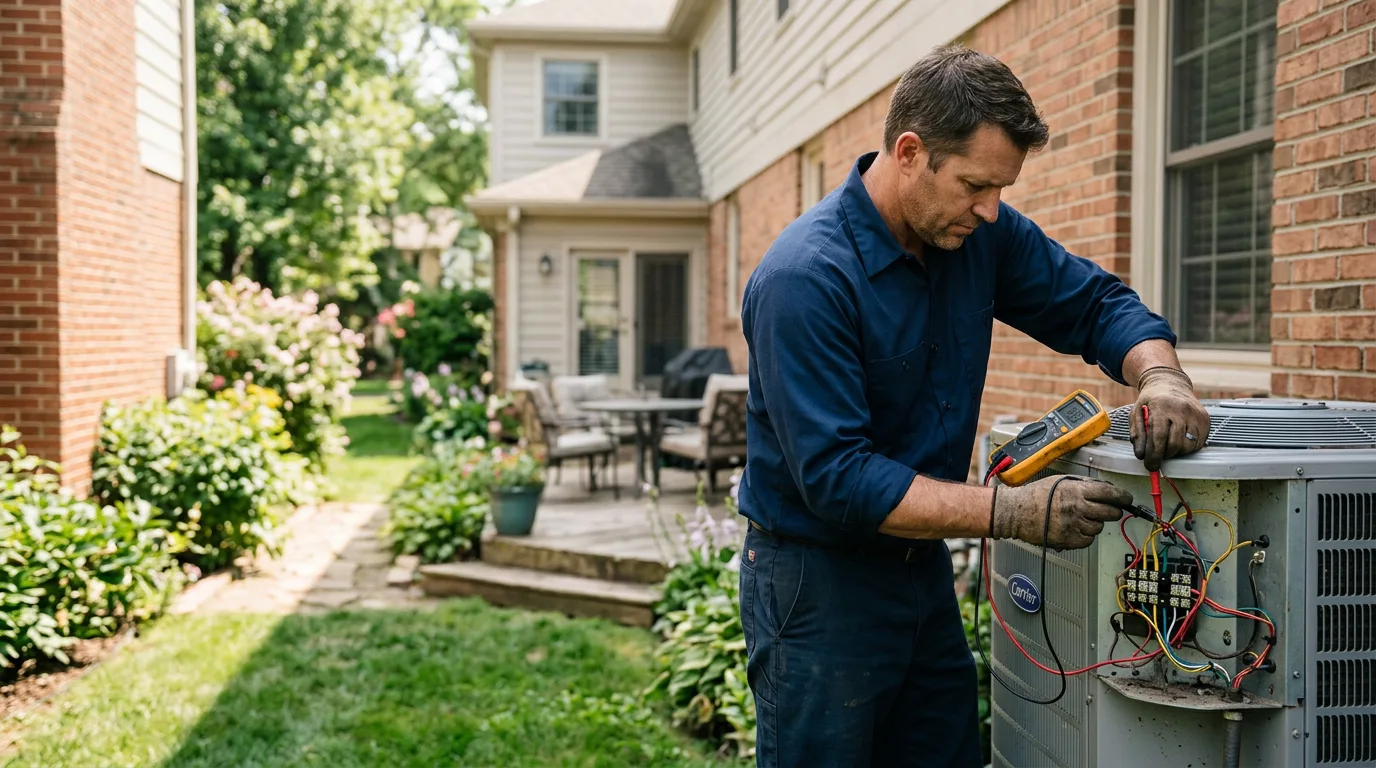 HVAC technician working near Marinette, WI